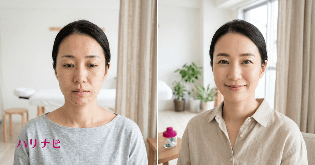 美容鍼の継続でニキビが出にくい体質へと変わっていくイメージ写真