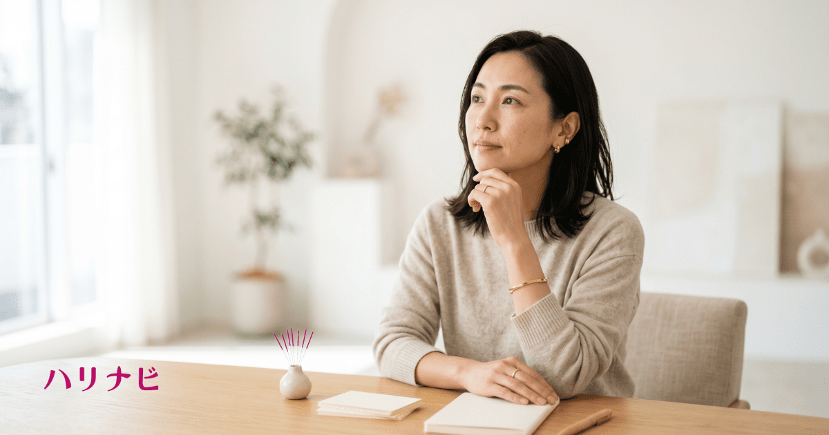 美容鍼に関する質問を考える女性とFAQのイメージ