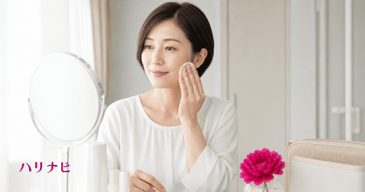 美容鍼を受ける前にメイクや準備を整える女性のイメージ