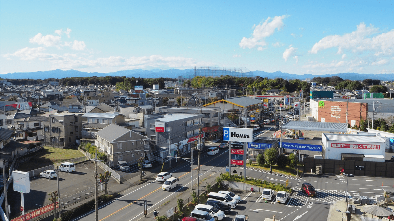所沢周辺の街並み