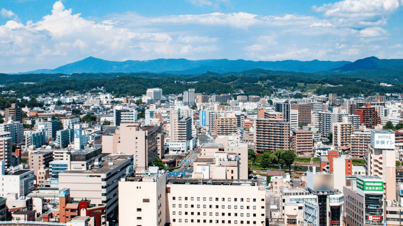 盛岡市内・盛岡駅周辺(俯瞰)