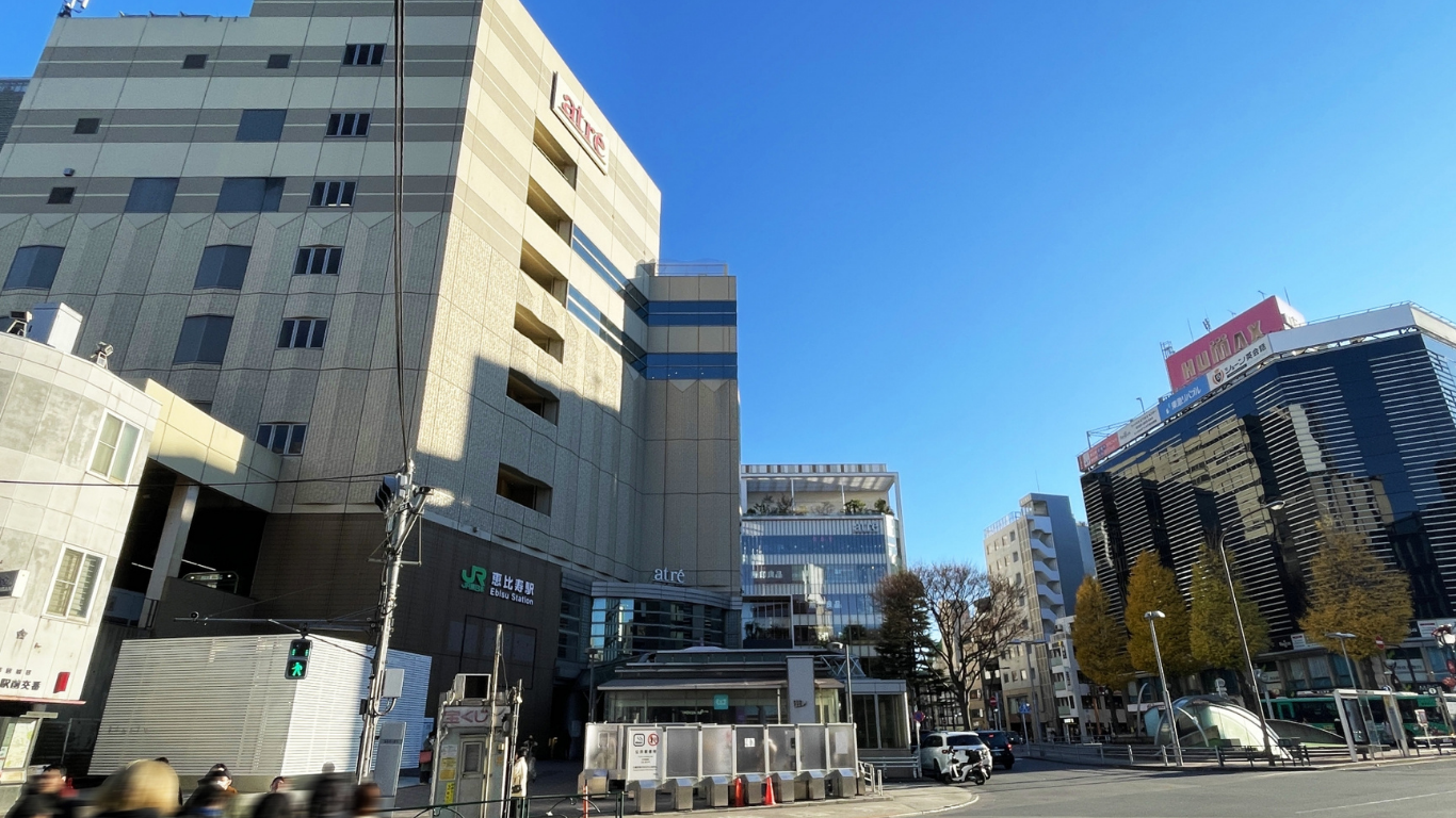 恵比寿駅周辺の街並み